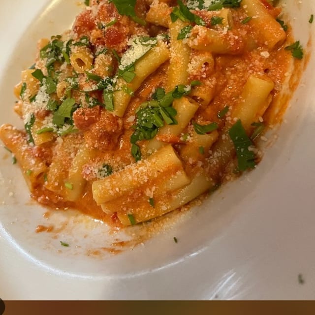 Penne with Marinara - Dinner.