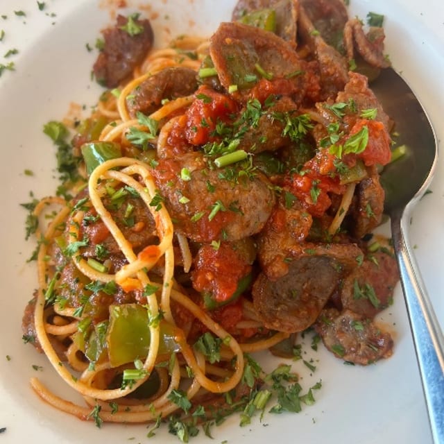 Spaghetti with Sausage.