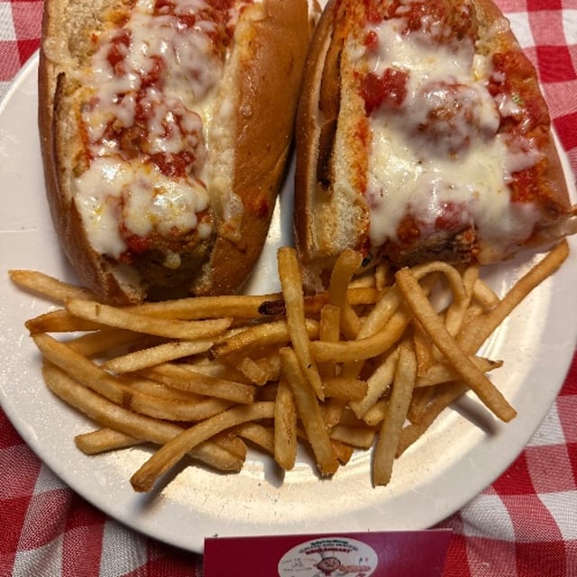 Meatball Parmigiana Sub.