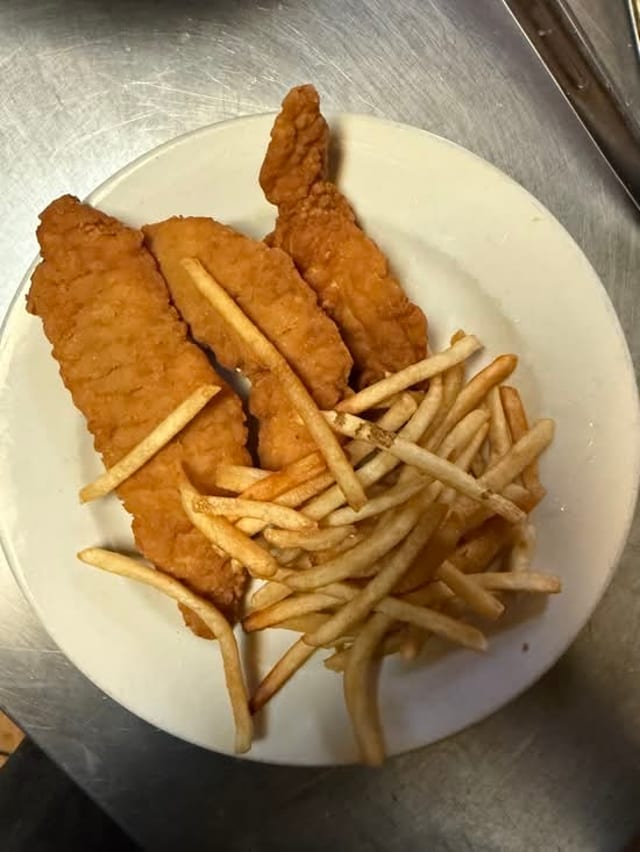 Chicken Fingers with French Fries.