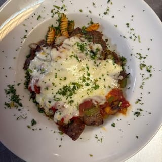 Sausage & Peppers Parmigiana