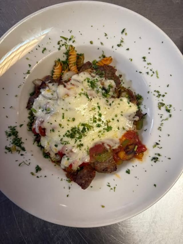 Sausage & Peppers Parmigiana.