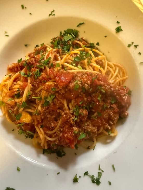 Spaghetti with Bolognese - Dinner.